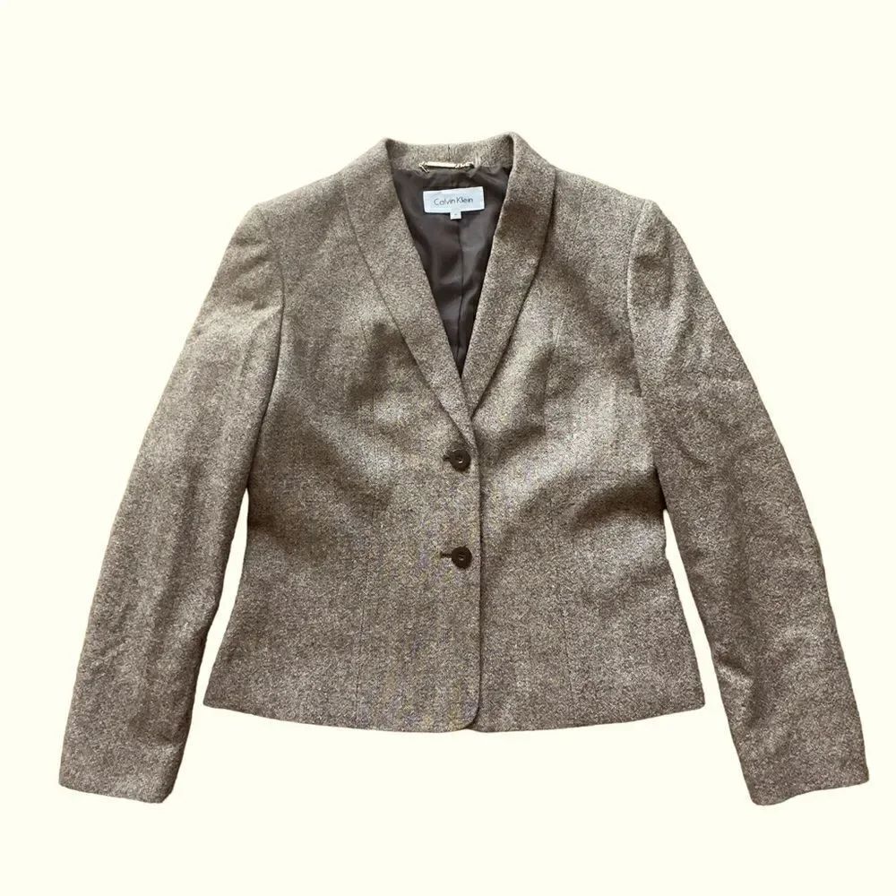 Calvin Klein Wool Blend Two-Button Blazer Size 8 NWOT